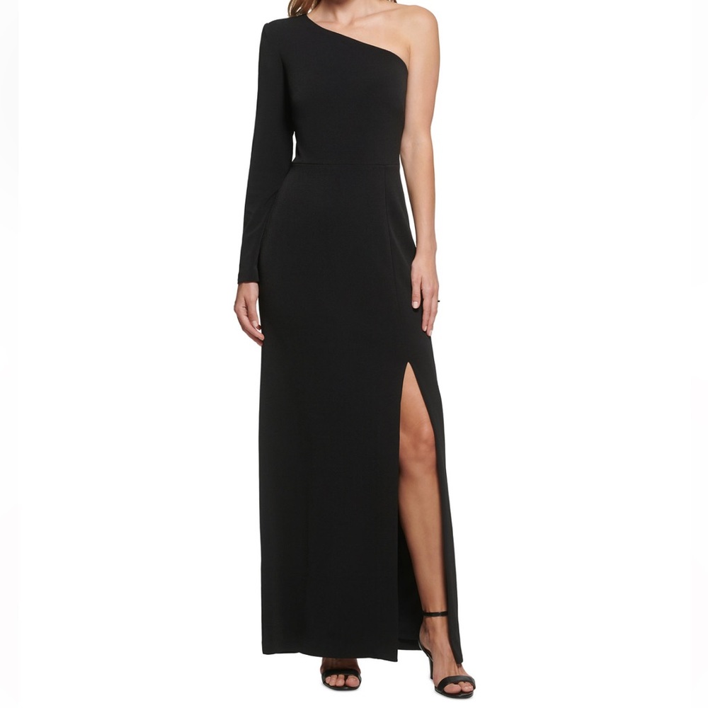 Vince Camuto Black one shoulder long sleeve dress Size 6